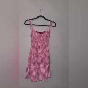 💖 Forever 21 Gingham Pink Sundress – Size S 💖